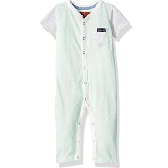 7 For All Mankind Other - 7 For All Mankind Baby Boys' Short Sleeve Jumpsuit